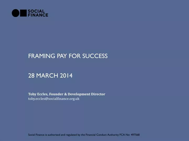 framing pay for success