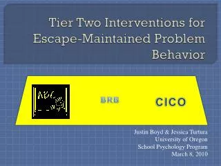 Tier Two Interventions for Escape-Maintained Problem Behavior