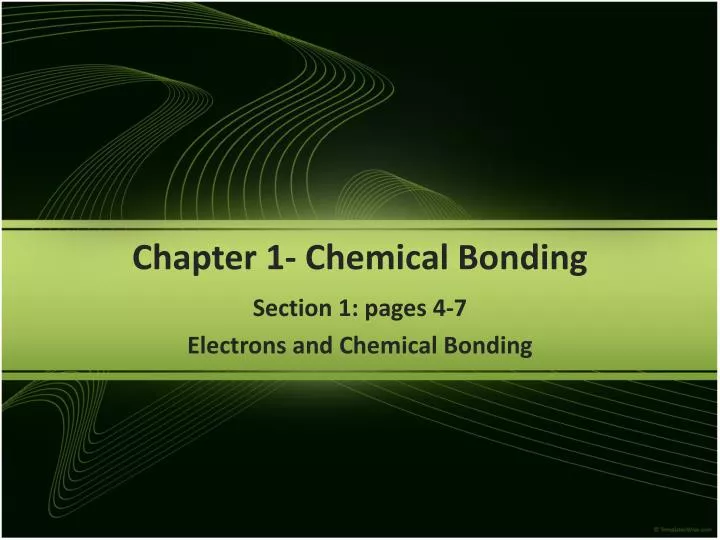 chapter 1 chemical bonding