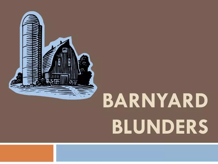barnyard blunders