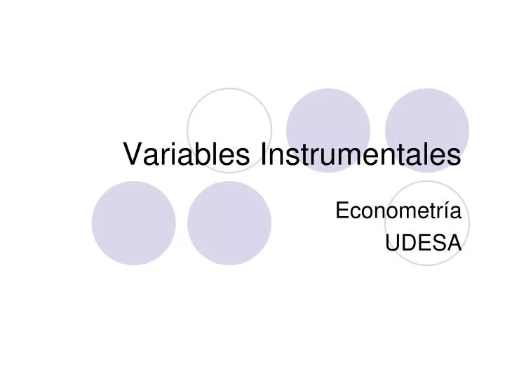 variables instrumentales