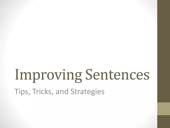 improving sentences