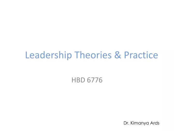 leadership theories practice