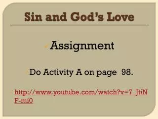 sin and god s love