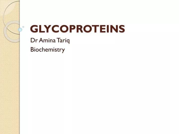 glycoproteins