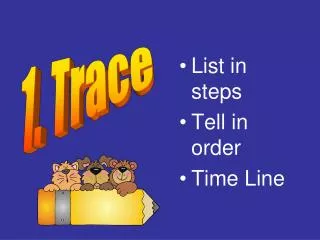 List in steps Tell in order Time Line
