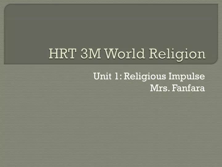 hrt 3m world religion