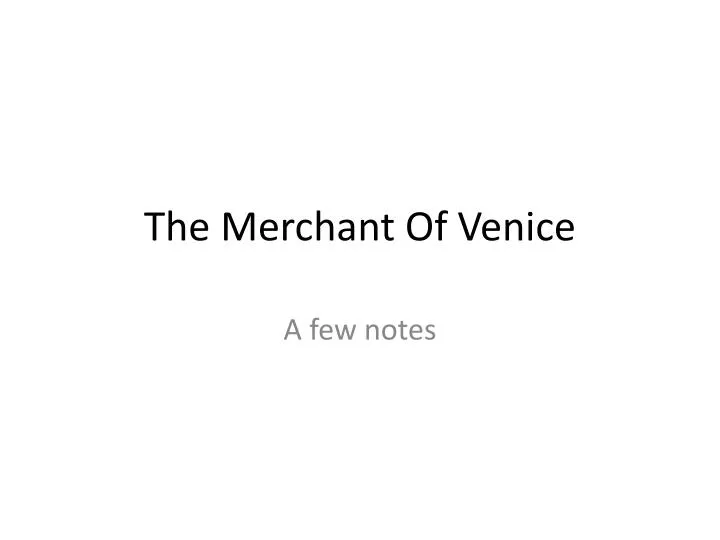 the merchant of venice