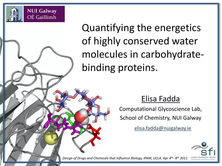 quantifying the energetics of highly conserved water molecules in carbohydrate binding proteins