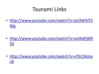 Tsunami Links