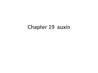 Chapter 19 auxin