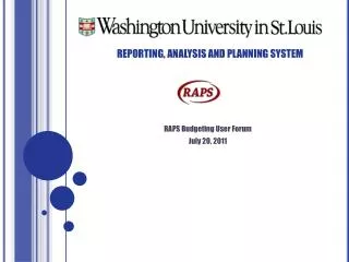 REPORTING, ANALYSIS AND PLANNING SYSTEM