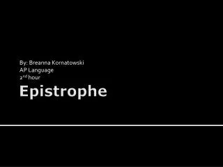 Epistrophe