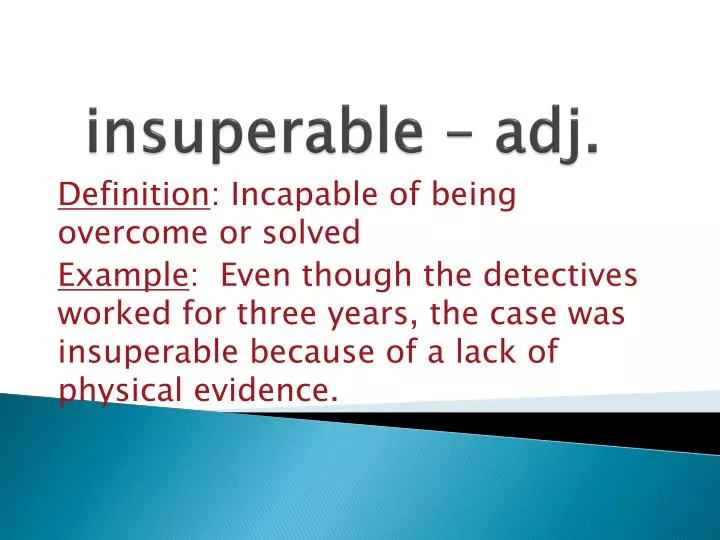 insuperable adj