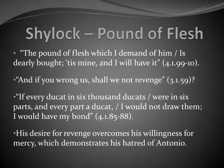 shylock pound of flesh