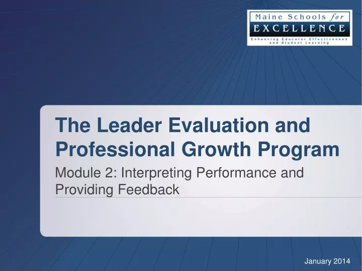 the leader evaluation and professional growth program
