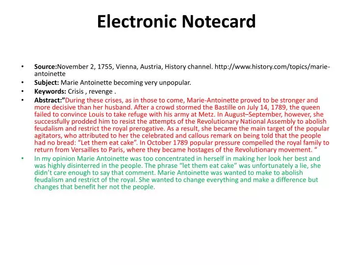 electronic notecard