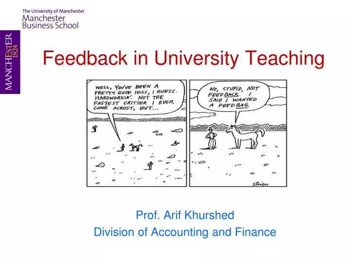 feedback in university teaching
