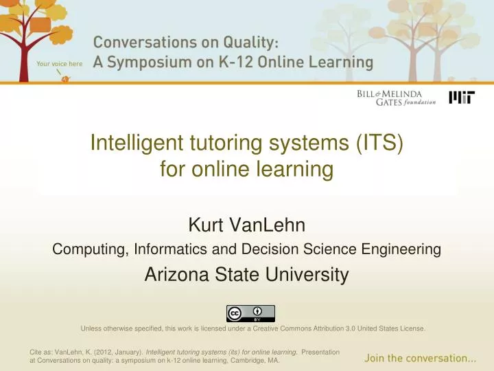 intelligent tutoring systems its for online learning
