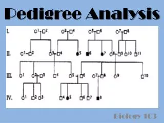 Pedigree Analysis