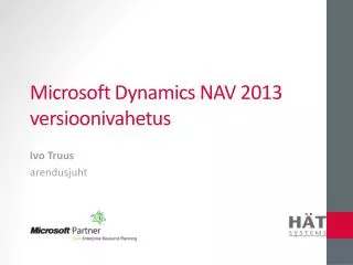 microsoft dynamics nav 2013 v ersioonivahetus
