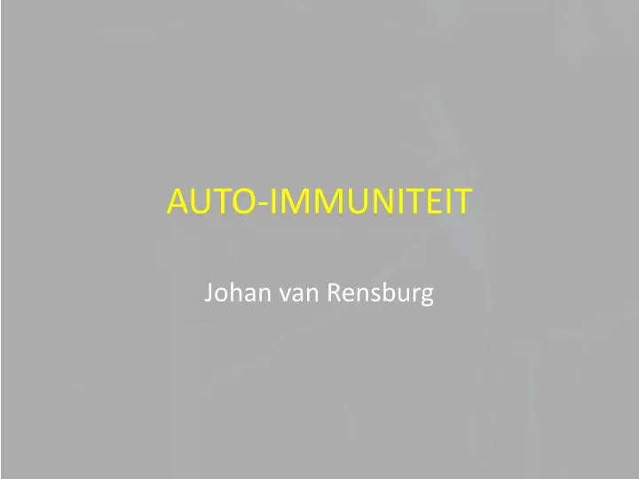 auto immuniteit