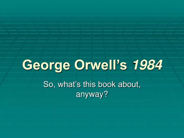 george orwell s 1984