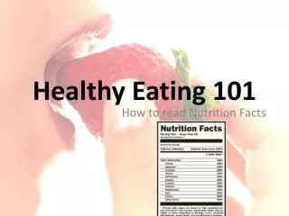 Healthy Eating 101