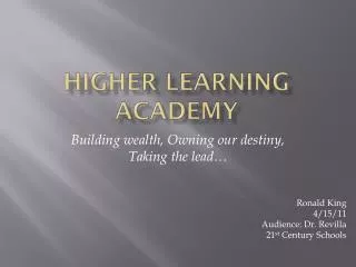 Higher Learning Academy