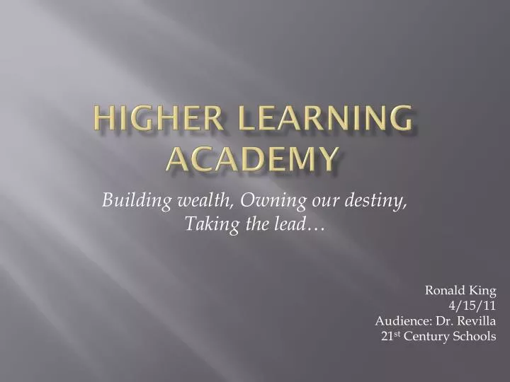 higher learning academy