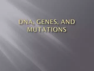 dna genes and mutations