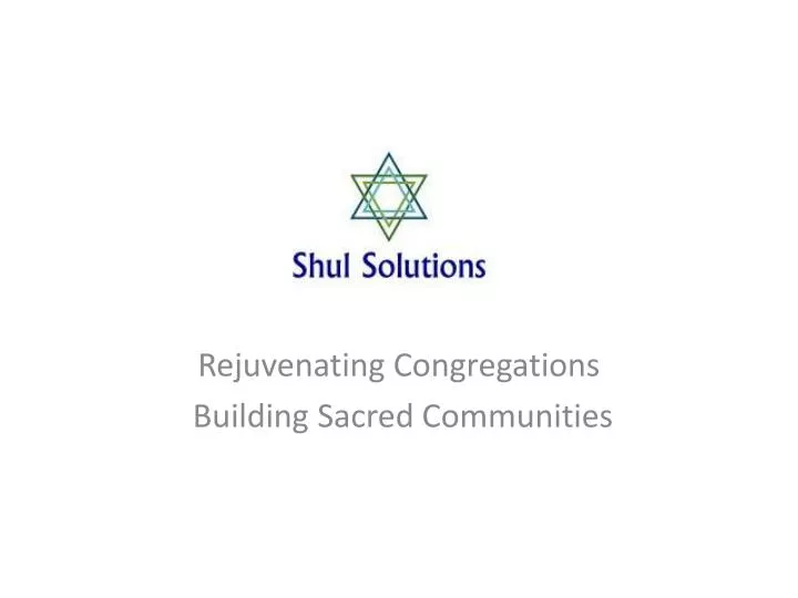 rejuvenating congregations building sacred communities