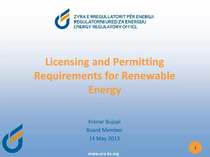 licensing and permitting requirements for renewable energy