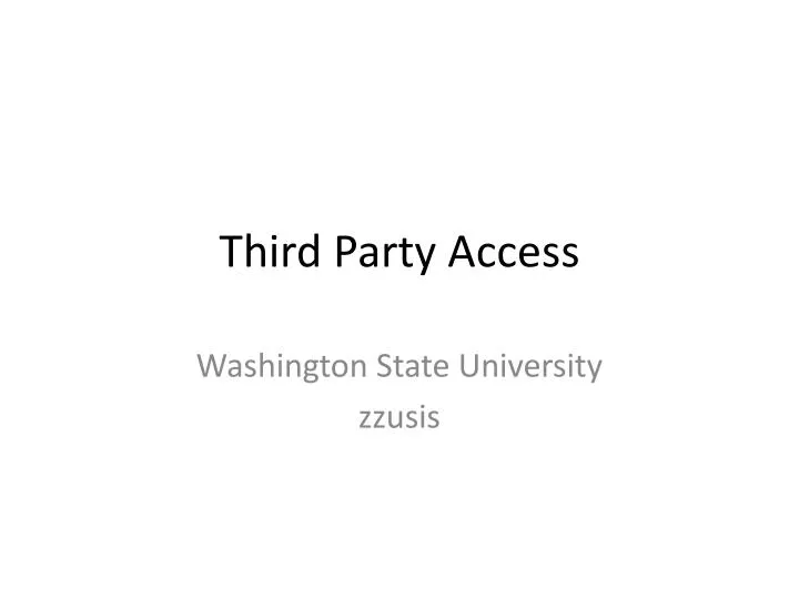 third party access