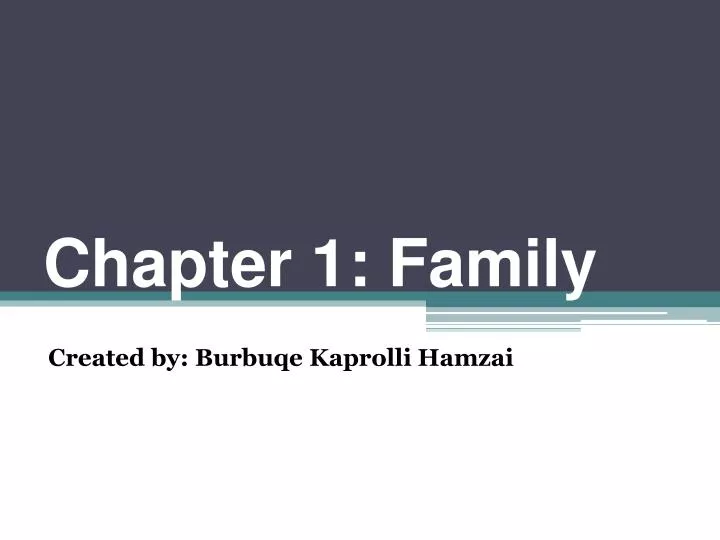 chapter 1 family