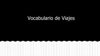 vocabulario de viajes