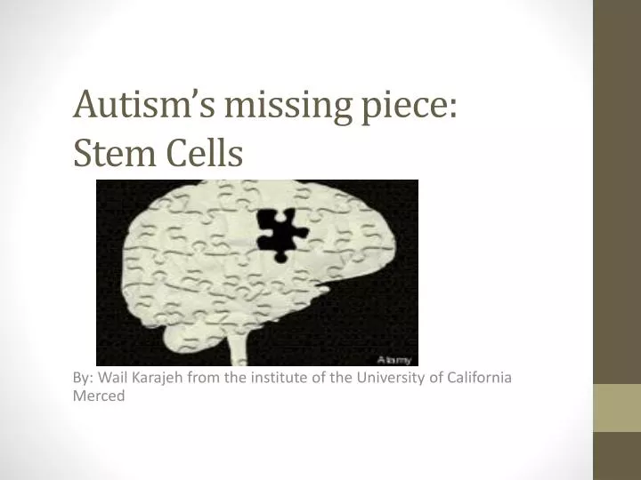 autism s missing piece stem cells