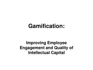 Gamification :