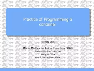 practice of programming 6 container