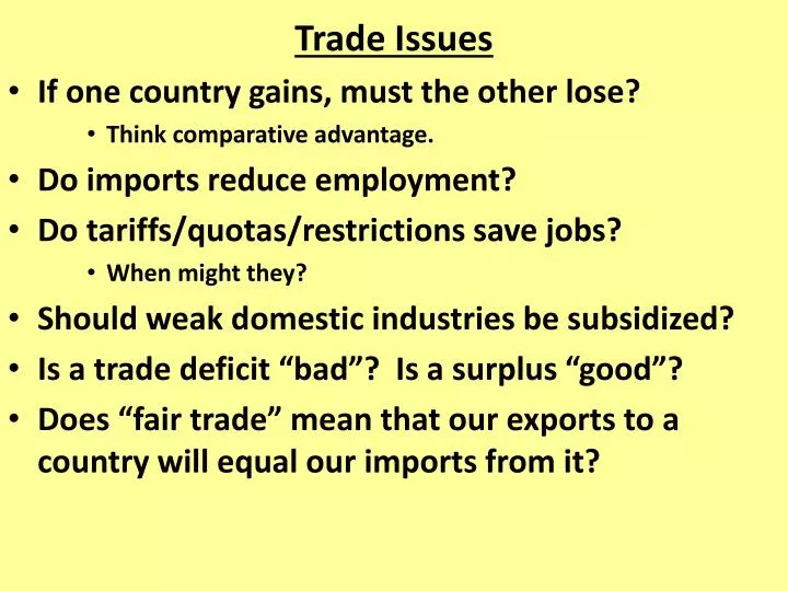 trade issues