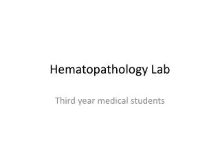 Hematopathology Lab
