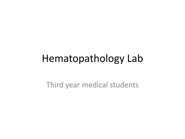 hematopathology lab
