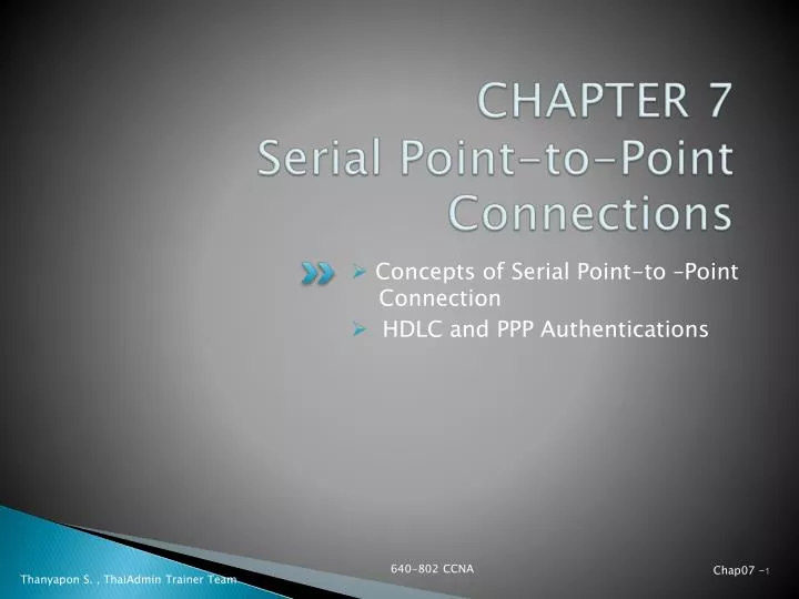 chapter 7 serial point to point connections