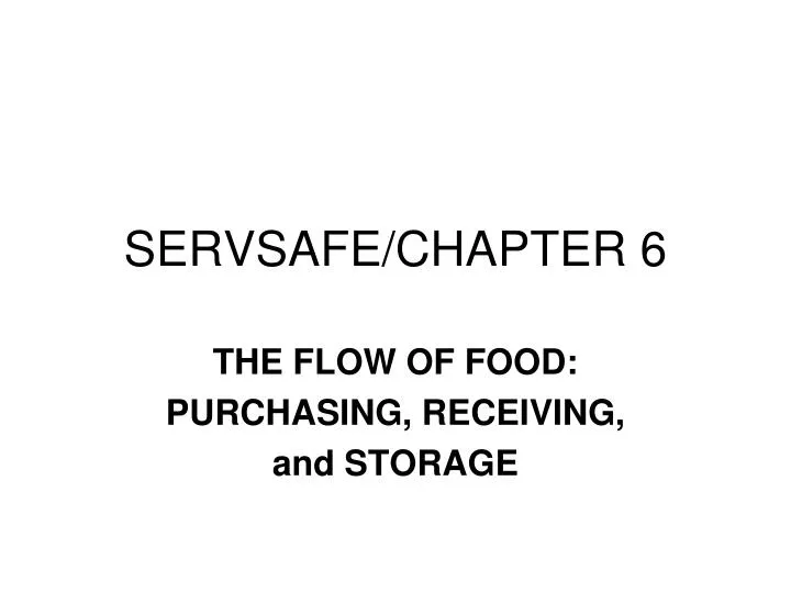 servsafe chapter 6