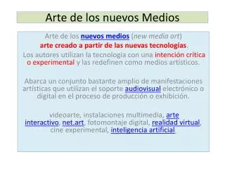 arte de los nuevos medios