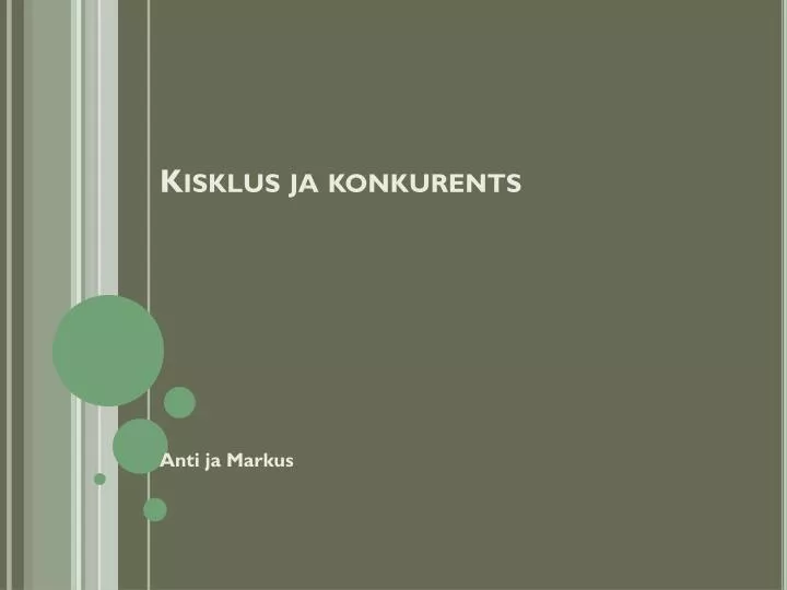 kisklus ja konkurents