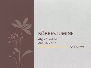 k rbestumine