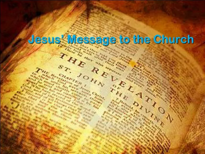 jesus message to the church