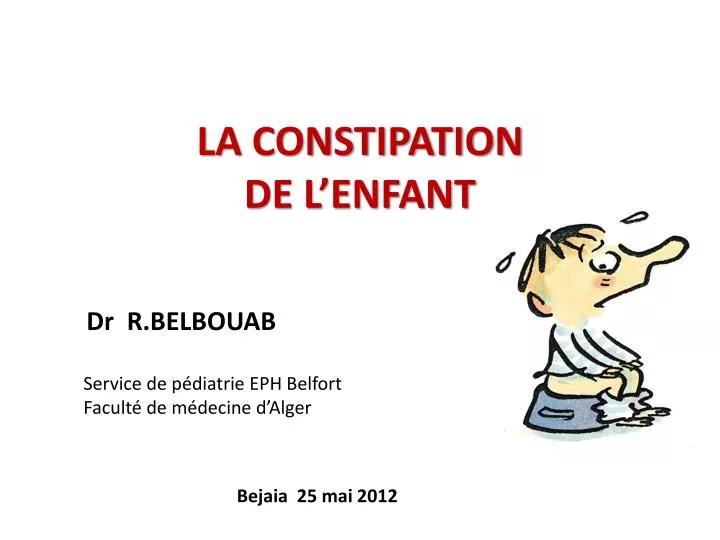 la constipation de l enfant