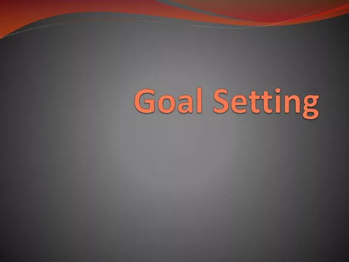 goal setting